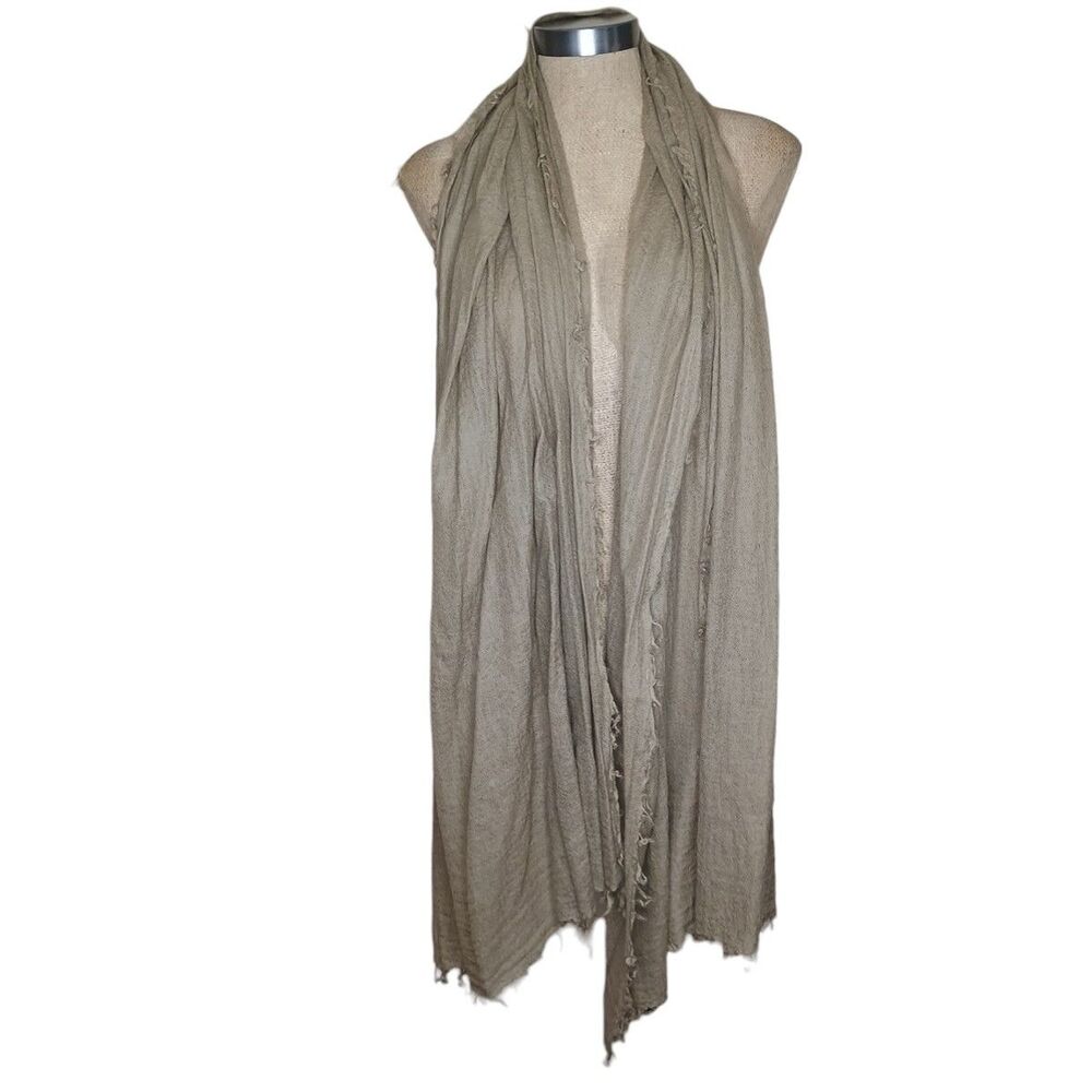 J. Jill 100% Cashmere Scarf Beige Quiet Elegance Money Long Rectangle 80x27 - Picture 2 of 7